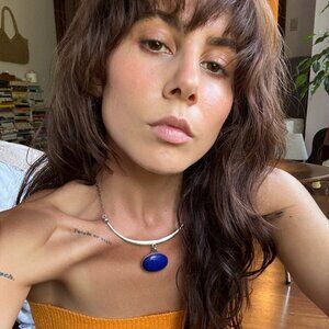 Silver + Lapis Choker Necklace